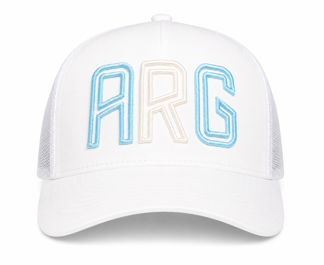 ARG - Argentina country code soccer hat (front view) - 18.1 Sports