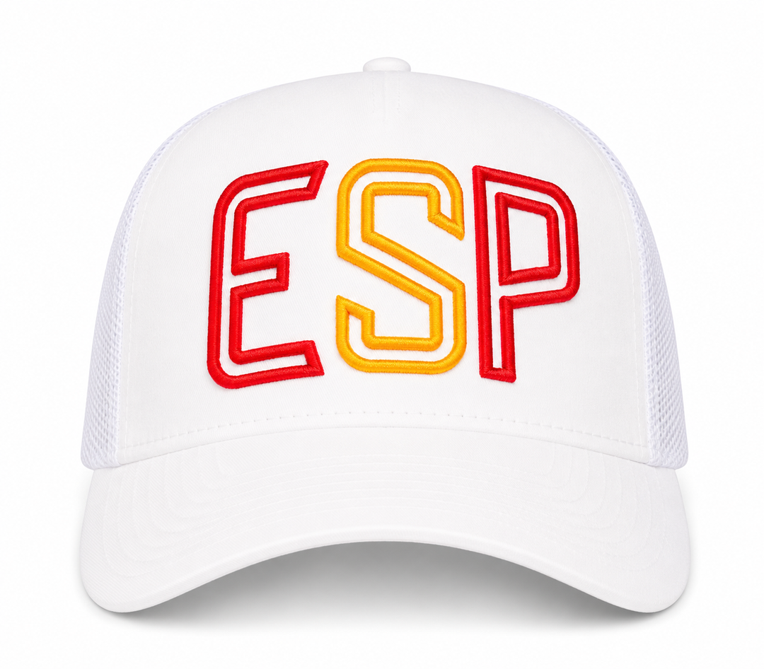 ESP - Spain country code soccer hat (front view) - 18.1 Sports