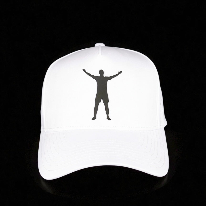 Universal Goal Pose soccer celebration hat (front view) - 18.1 Sports